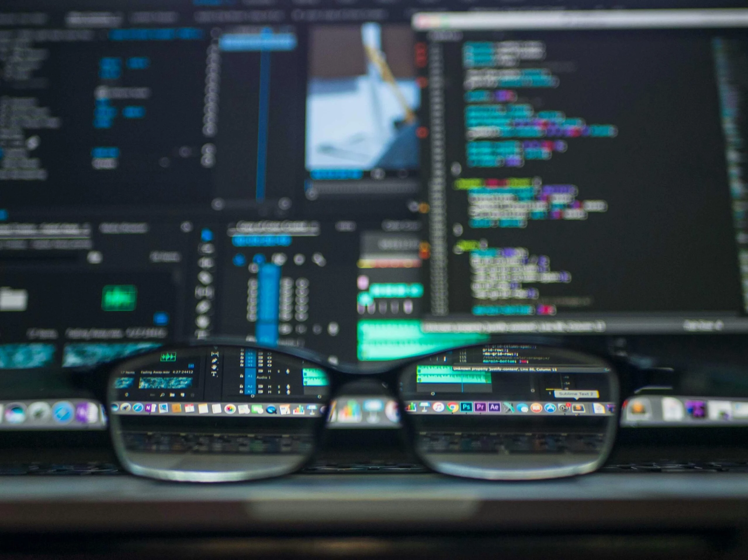 Laptop with Coding process image