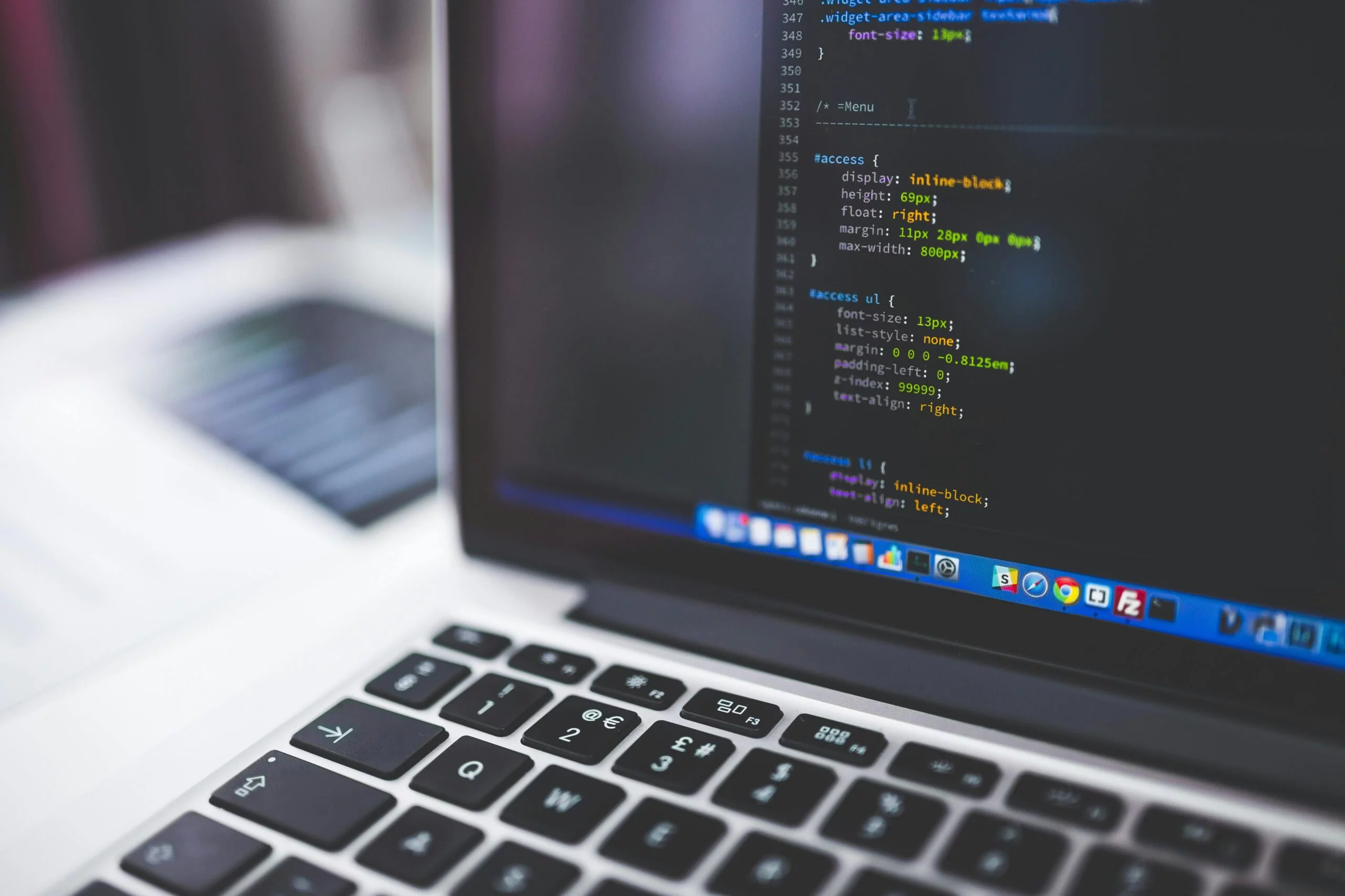 Laptop with Coding styles process image