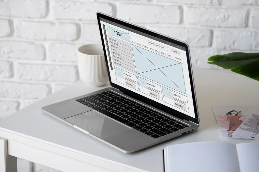 Design and prototyping on the laptop screen